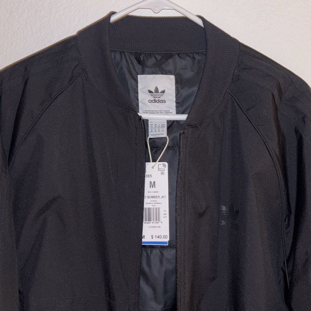 Adidas Men's Black Bomber Jacket - Picture 7 of 7
